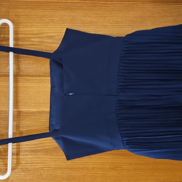 NWT Aidan Mattox Womens Pleated Flowy High Low Midi Cocktail Party Dress sz.4 - Picture 6 of 8